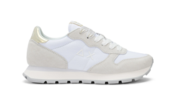 SNEAKER ALLY GOLD SILVER IN NYLON E SUEDE BIANCA